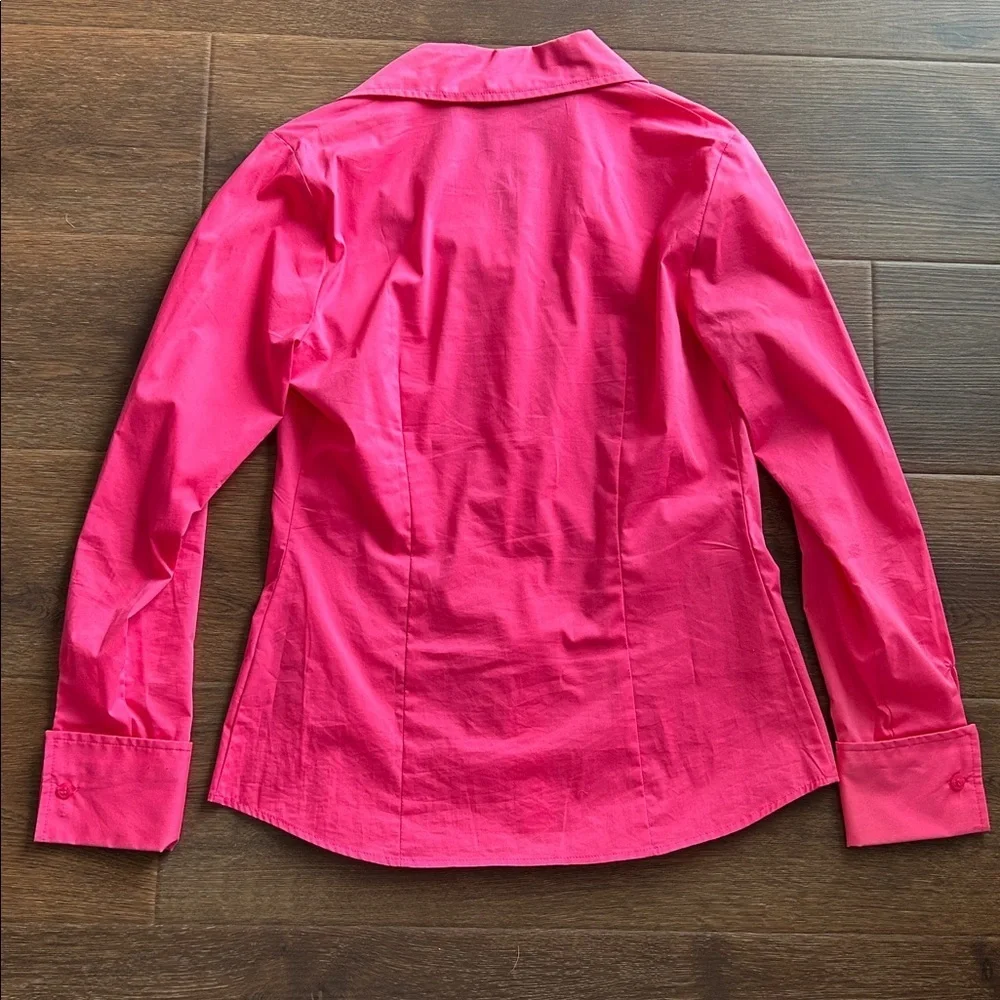 Worthington Hot Pink Button Down Shirt | Business Casual | Office | Pink